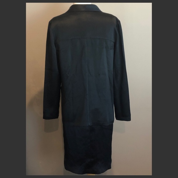 ✨Vintage CHANEL 2002 Collection CC Logo Black Silk Suit Jacket Blazer